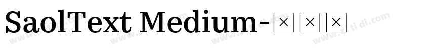 SaolText Medium字体转换